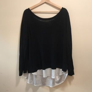 Torrid black sweater with faux tank women’s 2X